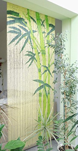 Bambusvorhang Türvorhang Dekovorhang Modell Bamboo 99 Stränge 90cm x 200cm mit Aufhängeleiste