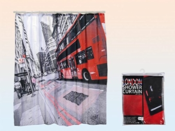 Duschvorhang »London« Kunststoff 180 x 180 cm - 