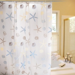 Duschvorhang, Cozyswan PVC-Free PEVA wasserdicht Badezimmer Duschvorhang mit Haken, Anti-Schimmel Vorhang 180 * 180cm, 72zoll - 1