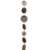 Hänger, Girlande Capiz Country in grau aus Perlmutt, Länge ca. 180 cm - 3