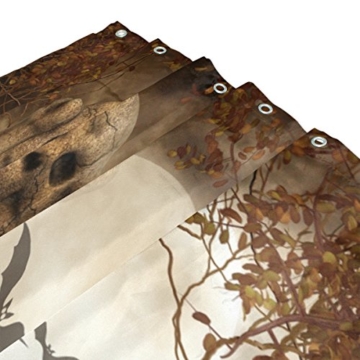 Duschvorhang Gothic Totenkopf-Design – Wasserdicht, Schimmelresistent, 90x180 Cm, Inkl. 12 Ringe