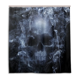 My Daily Smoke Skelett Totenkopf Vorhang für die Dusche 167,6 x 182,9 cm, schimmelresistent & Wasserdicht Polyester Dekoration Badezimmer Vorhang - 1