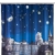 Wenko 22497100 LED Duschvorhang Moon Cat - waschbar, mit 12 Duschvorhangringen, Polyester, Mehrfarbig - 2