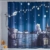 Wenko 22497100 LED Duschvorhang Moon Cat - waschbar, mit 12 Duschvorhangringen, Polyester, Mehrfarbig - 1