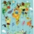 Abakuhaus Duschvorhang, Kinderfreundliche Weltenkarte mit Einer Groben anzeige Wo Welche Tiere Leben Cartoon Druck Bunt, Wasser und Blickdicht aus Stoff mit 12 Ringen Schimmel Resistent, 175 X 200 cm - 