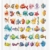 Abakuhaus Fisch Duschvorhang, Cartoon Sea Kreaturen, Wasser Blickdicht inkl.12 Ringe Langhaltig Bakterie und Schimmel Resistent, 175 x 200 cm, Multicolor - 