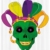 ABAKUHAUS Karneval Duschvorhang, Scary Totenkopf Maske Hut, mit 12 Ringe Set Wasserdicht Stielvoll Modern Farbfest und Schimmel Resistent, 175×200 cm, Mehrfarbig - 