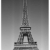 ABAKUHAUS Eiffelturm Schmaler Duschvorhang, Paris Wahrzeichen, Badezimmer Deko Set aus Stoff mit Haken, 120 x 180 cm, Grau - 