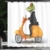 ABAKUHAUS Lustig Duschvorhang, Italienisches Frosch-Motorrad, mit 12 Ringe Set Wasserdicht Stielvoll Modern Farbfest und Schimmel Resistent, 175x200 cm, Orange Schwarz Grün - 3