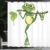 ABAKUHAUS Tier Duschvorhang, Frosch auf Zweig Dschungel, Wasser Blickdicht inkl.12 Ringe Langhaltig Bakterie und Schimmel Resistent, 175 x 180 cm, Grün Weiß - 3