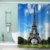 MOXINO Paris Duschvorhang Anti-Schimmel 180x180 cm Polyester Stoff Textil Waschbar Badvorhang 3D Eiffelturm Motiv Design Duschvorhänge Wasserdicht Badezimmer Vorhänge mit 12 Haken - 2
