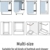 MOXINO Paris Duschvorhang Anti-Schimmel 180x180 cm Polyester Stoff Textil Waschbar Badvorhang 3D Eiffelturm Motiv Design Duschvorhänge Wasserdicht Badezimmer Vorhänge mit 12 Haken - 7